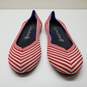 Rothy's Red White Round Toe Flat Sz 7.5 image number 3
