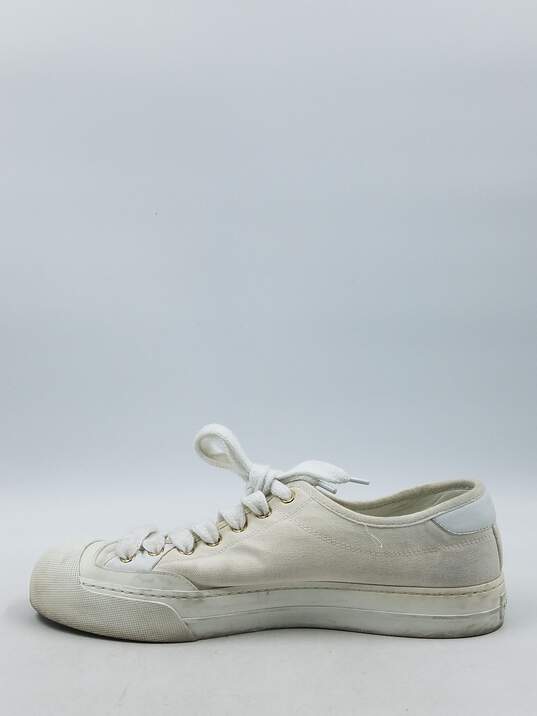 Authentic Gucci Ivory Canvas Sneaker M 9G image number 2