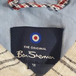 Ben Sherman Men Linen Button Up Shirt Sz M NWT alternative image
