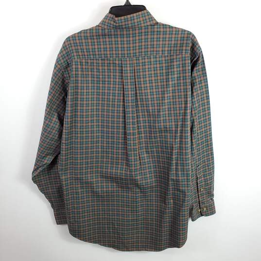 Brooks Brothers Men Green Plaid Button Up Shirt M image number 2