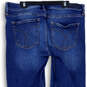 Womens Blue Denim Dark Wash Pockets Stretch Skinny Leg Jeans Size 30 image number 4
