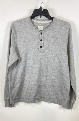 Rag & Bone Men Gray Quarter Button Up Shirt L