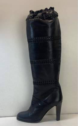 Coach Leather Stitched Slip On Boots Black 5 alternative image