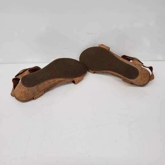 Taos Tan Festival Wedge Leather Sandal Size 41 / 10.5 US image number 4