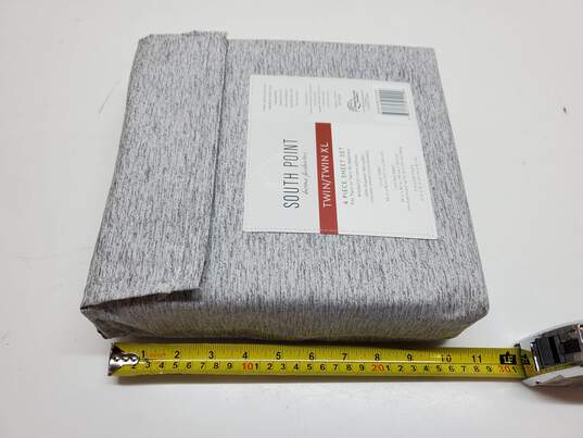 South Point Home Fashions Gray 4 Piece Twin/Twin XL Sheet Set image number 3