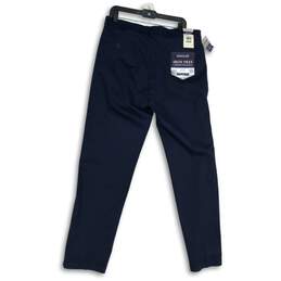 NWT Haggar Mens Blue Flat Front Iron Free Straight Fit Khakis Pants Size 36x34 alternative image