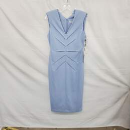 Calvin Klein Light Blue Sleeveless Midi Sheath Dress WM Size 4 NWT