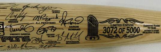 Chicago White Sox 2005 World Series Championship Bat MLB Signed 3027 of 5000 image number 3
