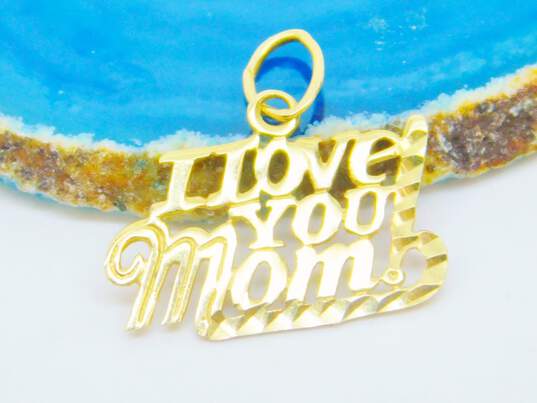 14K Gold Someone Special & I Love You Mom Etched Pendants Variety 1.4g image number 3