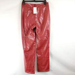 Cider Women Red Leather Jeans XS NWT alternative image