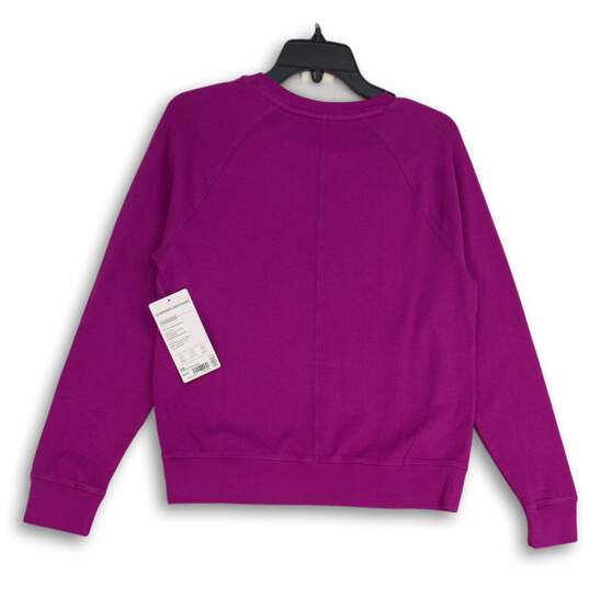 NWT Athleta Womens Purple Crew Neck Long Sleeve Sundown Pullover Sweatshirt XS image number 2