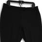 Womens Black Flat Front Welt Pocket Straight Leg Dress Pants Size 12 image number 1