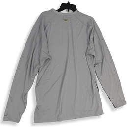 Mens Gray Long Sleeve Crew Neck Regular Fit Pullover T-Shirt Size XL alternative image