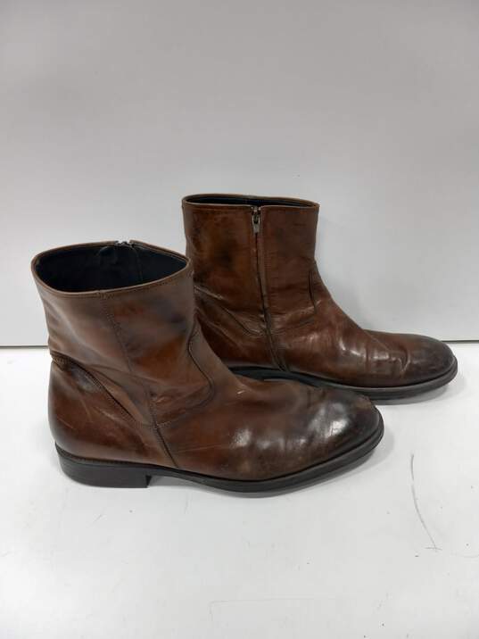 To Boot New York Men's #302301 Brown Leather Ankle Boots Size 13 image number 4