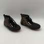 Keds Womens Scout Black Leopard Print Lace-Up Ankle Combat Boots Size 8 image number 1