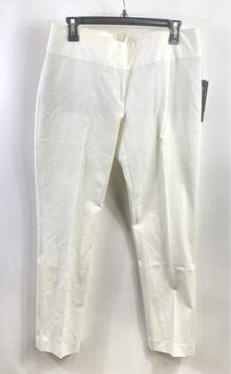 Alfani Women White Slim Leg Dress Pants Sz 10