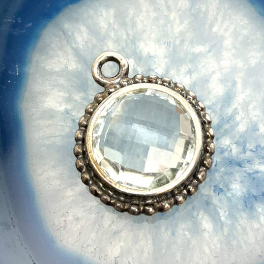 Designer Pandora 925 ALE Sterling Silver Crystal Quartz Charm Pendant image number 2