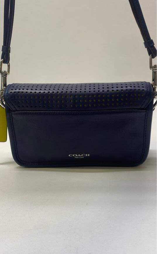 Coach Perforated Penny Crossbody Blue image number 2