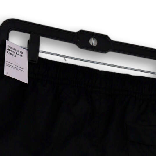 NWT Mens Black Elastic Waist Standard Fit Pull-On Athletic Shorts Size M image number 4