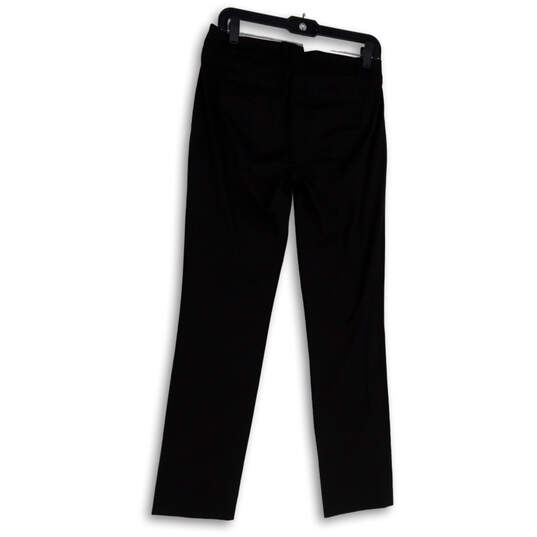 Womens Black Stretch Pockets Regular Fit Straight Leg Chino Pants Size 4R image number 2