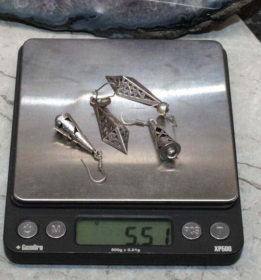 Bundle of 2 Taxco Sterling Silver Earrings image number 7