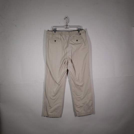 Mens Regular Fit Slash Pocket Flat Front Straight Leg Chino Pants Size 38/32 image number 2