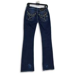 Womens Blue Denim Medium Wash 5-Pocket Design Bootcut Leg Jeans Size 27 alternative image