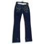 Womens Blue Denim Medium Wash 5-Pocket Design Bootcut Leg Jeans Size 27 image number 2