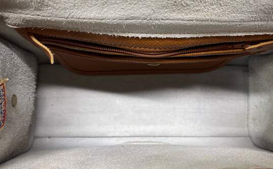 Dooney & Bourke Leather Pebbled Crossbody Bag White, Brown Trim image number 6