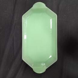 Green Glass Vaseline Serving Tray alternative image