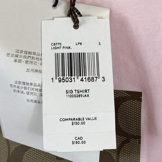 Coach Pink T-shirt - Size SM image number 4