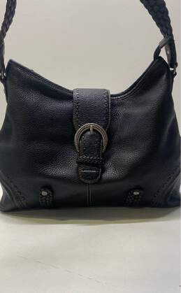 Brighton Leather Pebbled Shoulder Bag Black