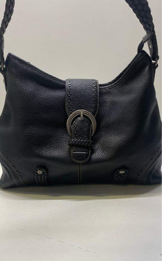 Brighton Leather Pebbled Shoulder Bag Black image number 1