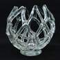 Large Art Blown Glass Candle Centerpiece Net Bowl image number 2