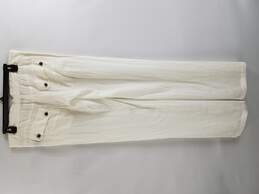 Olivaceous Women Casual White Pants M alternative image