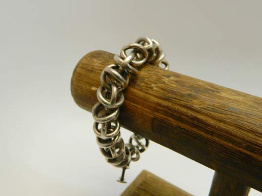 Vintage Tiffany & Co Han Denmark 925 Fancy Link Chain Bracelet- For Repair 102.3g image number 3