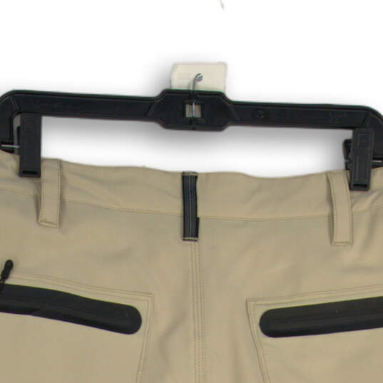 NWT Men's Beige Belt Loops Flat Front Slash Pocket Chino Shorts Size 36 image number 4