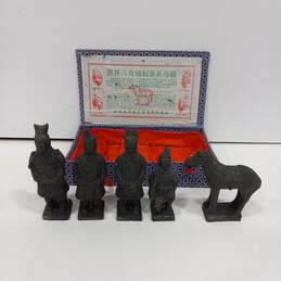 2 Boxes of Vintage  Terracota Warrior Figurines alternative image