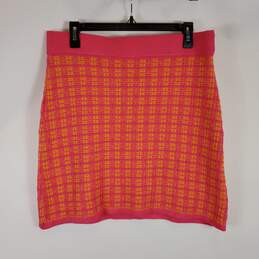 Free Assembly Women Pink Tweed Skirt SZ L NWT
