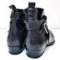 IRO Black Leather Buckle Strap Slip On Ankle Boots Shoes Women's Size 37 image number 4