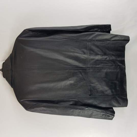 City Jones New York Men Button Up Leather Jacket M 40S image number 2