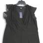 NWT Tommy Hilfiger Womens Black Ruffle Cap Sleeve Flutter Hem Midi A-Line Sz 16W image number 3