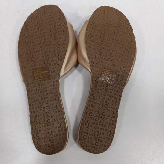 Lauren Conrad Women's Gold Tone Sandals Size 9 image number 5