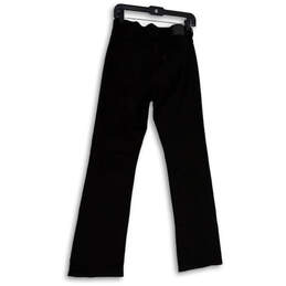 Mens Black Denim Dark Wash Pockets Stretch Straight Leg Jeans Size 27x32 alternative image