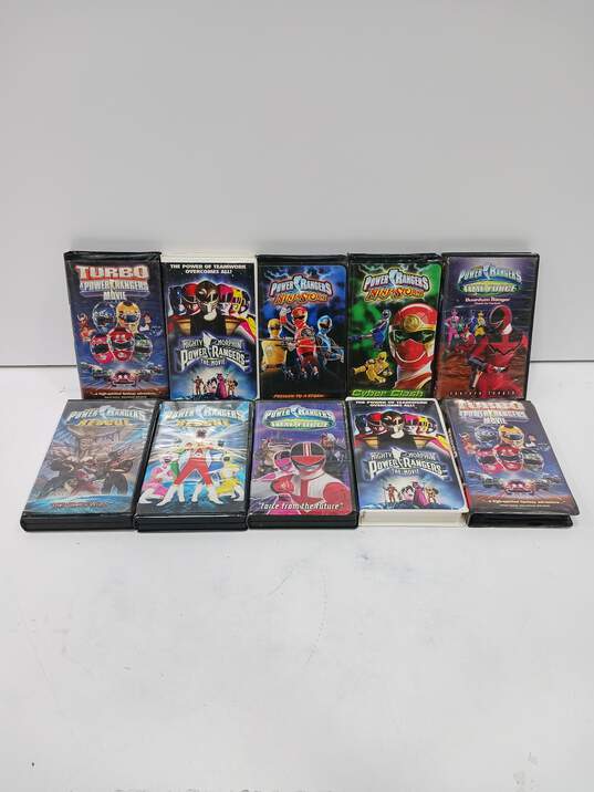 VHS Tapes Power Rangers Shows Assorted 10pc Lot image number 1