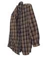 Mens Brown Plaid Long Sleeve Casual Button Up Shirt Size Large image number 3