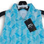 NWT Womens Blue Abstract Hydro-Dri Sleeveless Golf Blouse Top Size Small image number 3