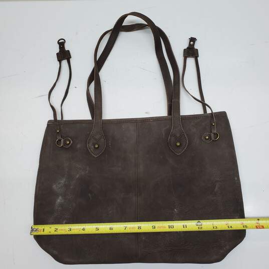 Montana West Brown Leather Shoulder Bag image number 2
