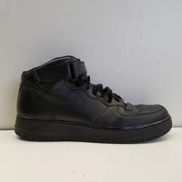Nike Air Force 1 Mid Triple Black Sneakers 315123-001 Size 13