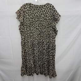 NWT Michael Kors WM's Caramel Cheetah Print Chiffon Dress Size 4X alternative image